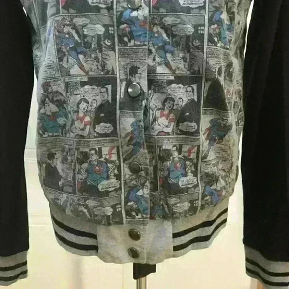 Superman DC Comics Full Zip Sweater Jacket Forever 21  Japan Size S/M - Picture 4 of 10